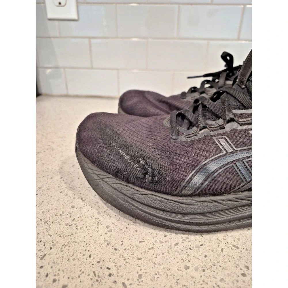 ASICS Running Shoes GEL-NIMBUS 27 1011B958.001 Black Graphite Grey Men's Sneaker
